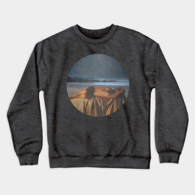 Napping on the Beach Crewneck Sweatshirt by Euphorichords